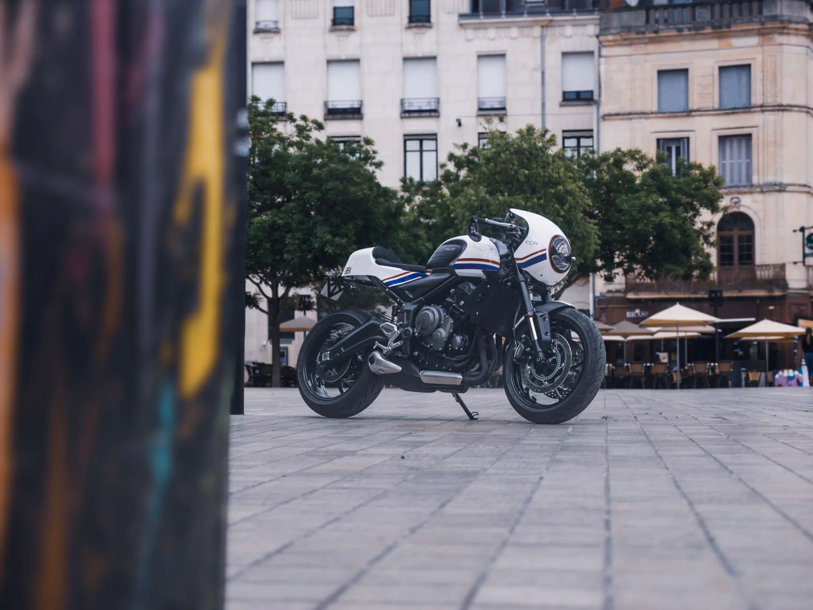 An FCR Triumph Trident 660 Cafe Racer