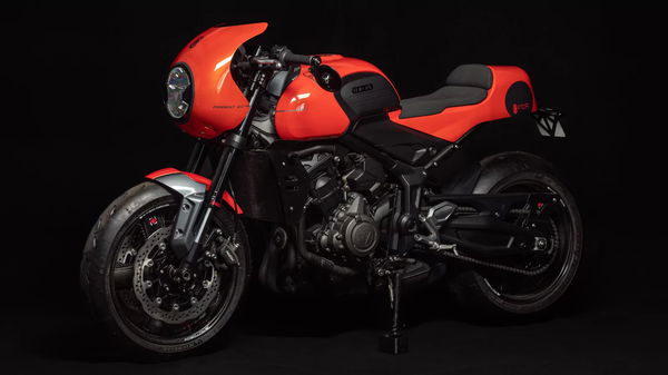 An FCR Triumph Trident 660 Cafe Racer