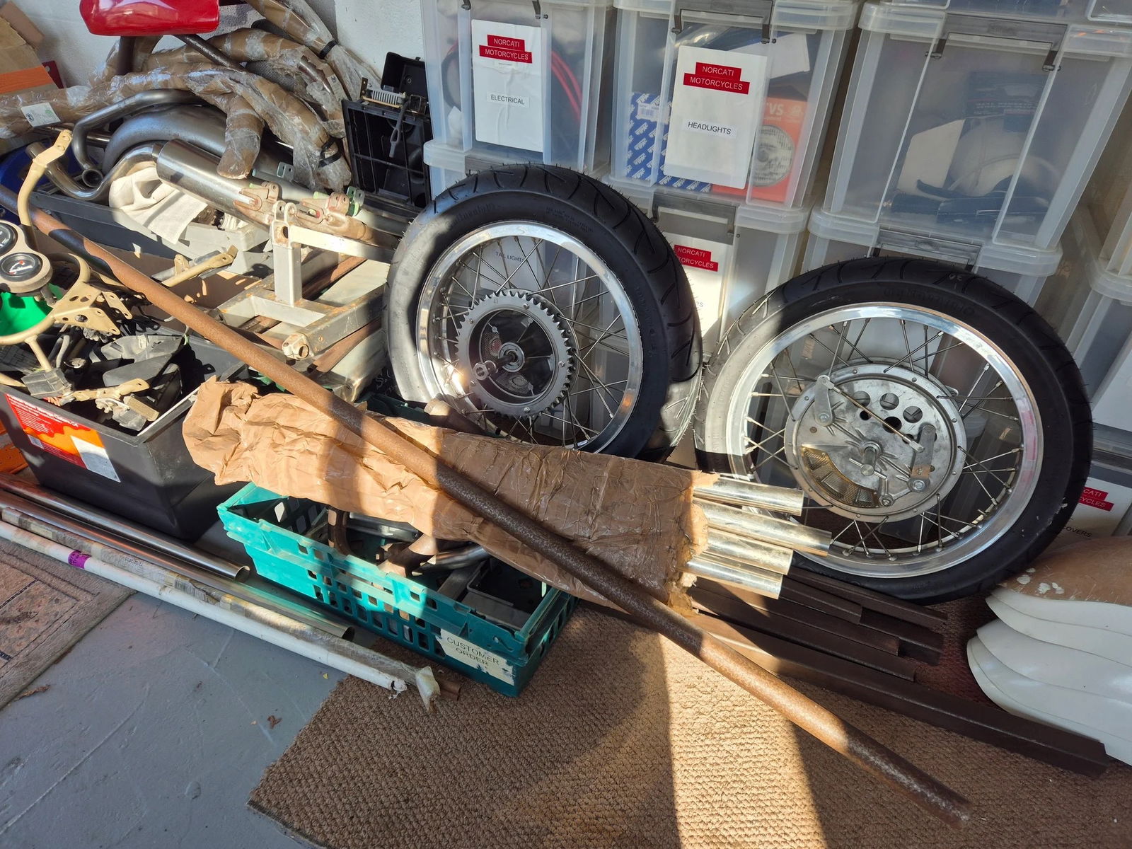 Some of the spares and parts going up for sale