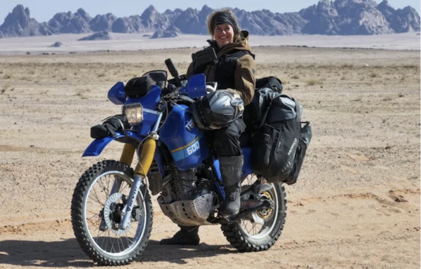 Itchy Boots and her Yamaha Tenere: Image courtesy of ItchyBoots.com