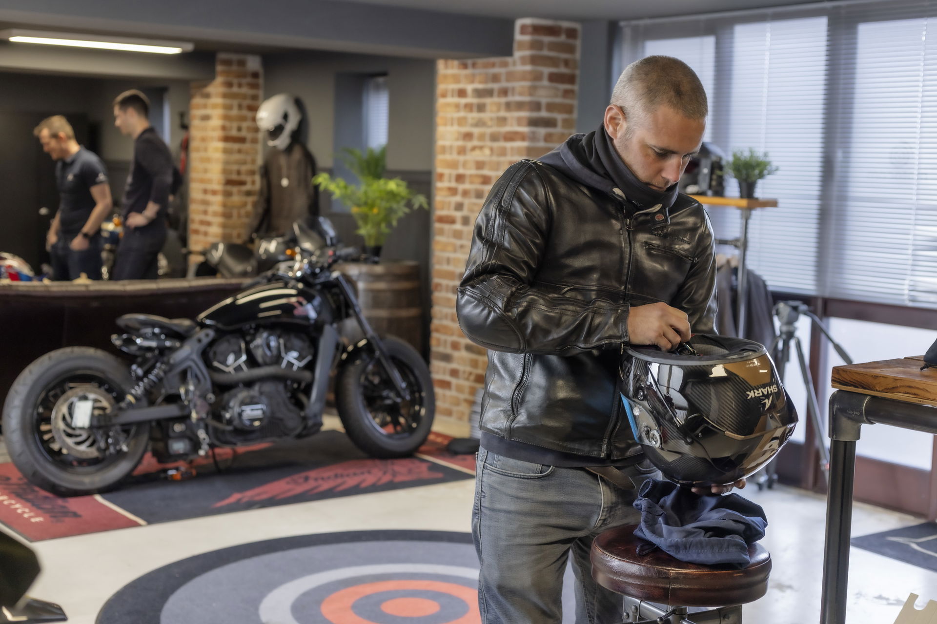 The Shark Aeron motorcycle helmet