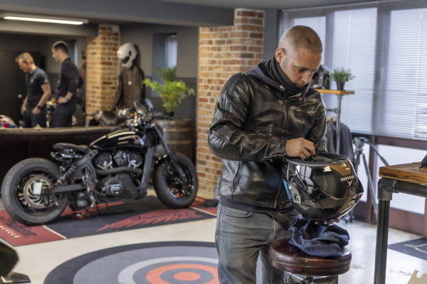 The Shark Aeron motorcycle helmet