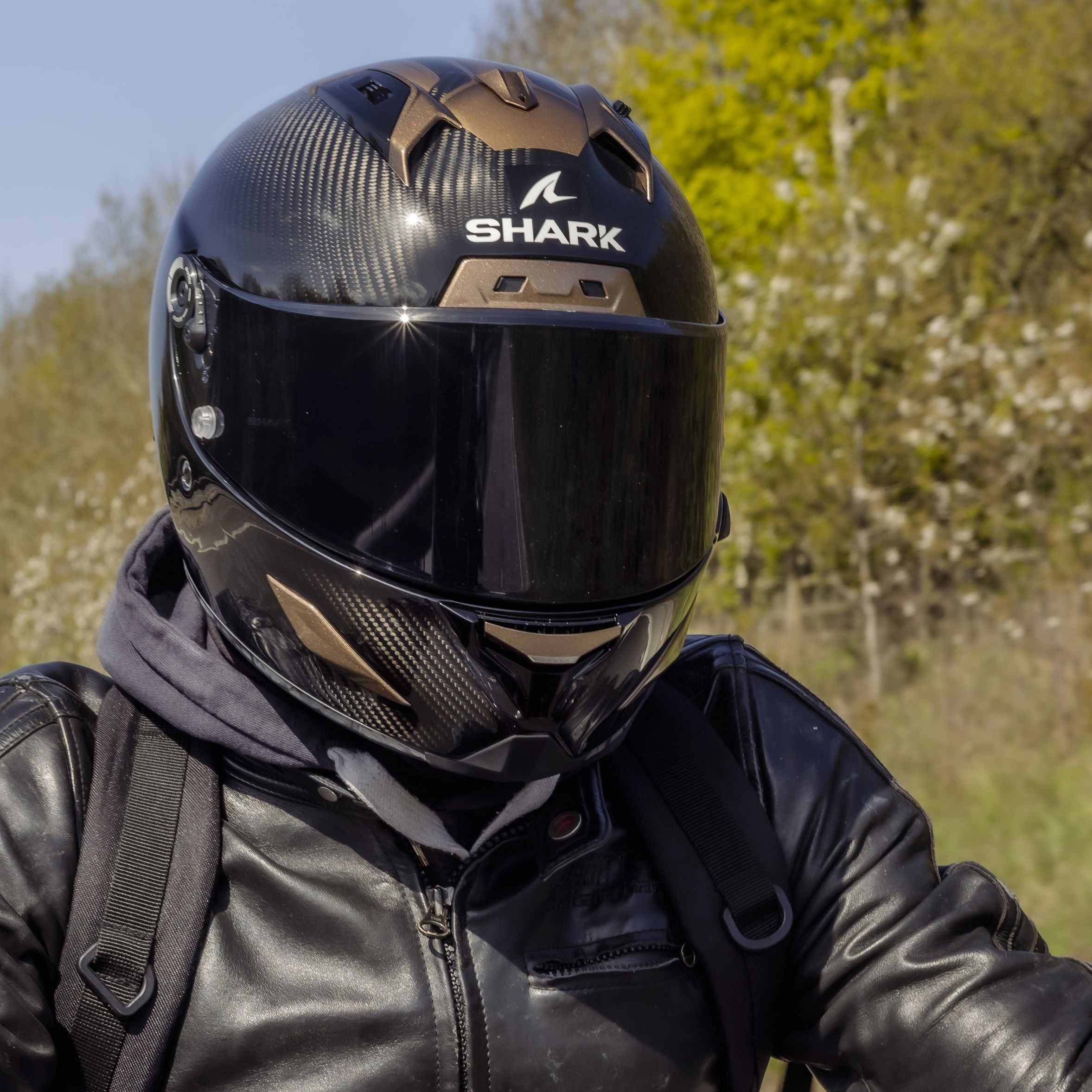 The Shark Aeron motorcycle helmet