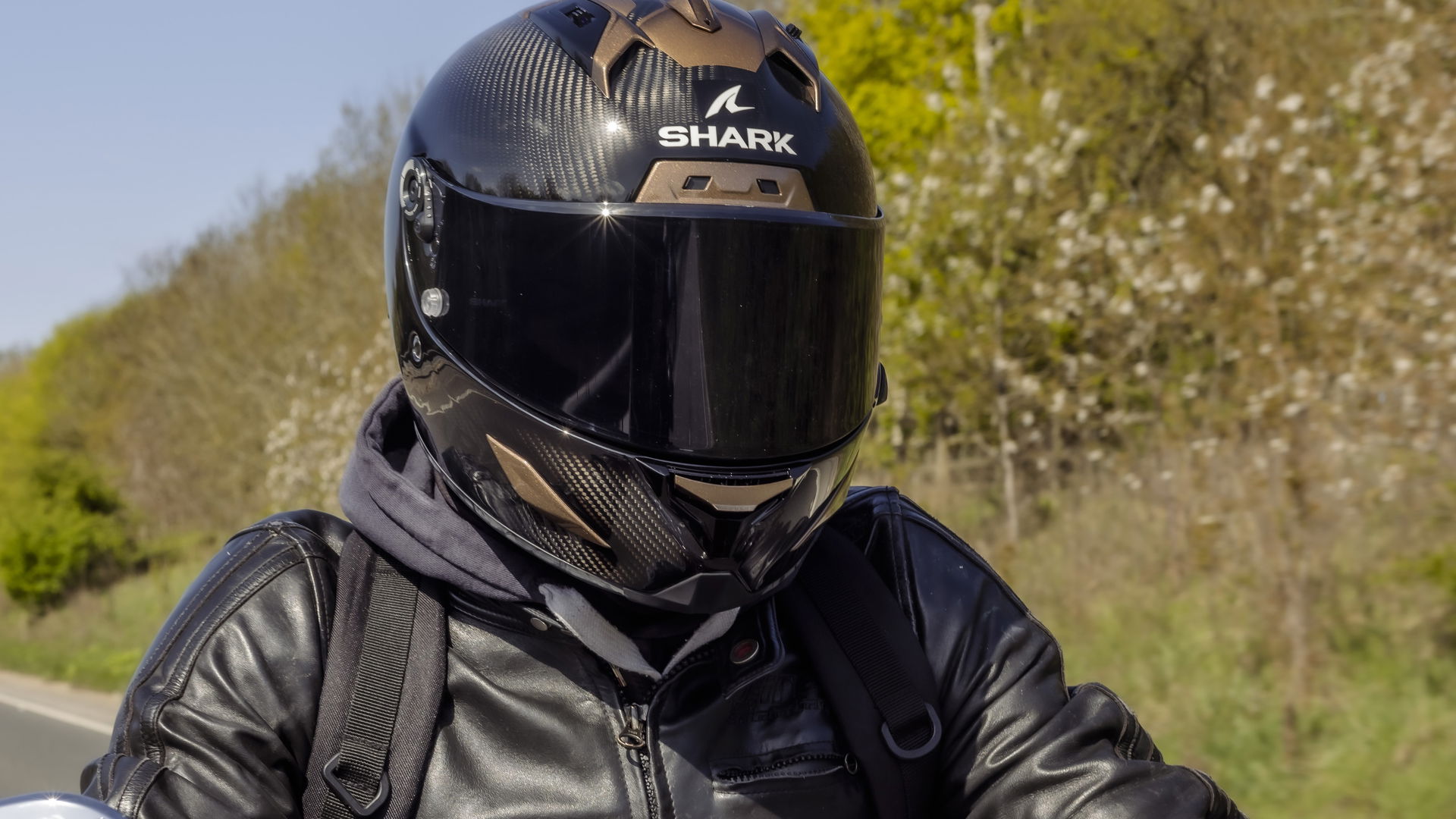 The Shark Aeron motorcycle helmet