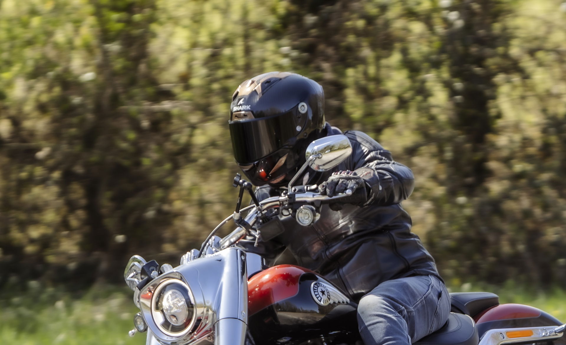 The Shark Aeron motorcycle helmet