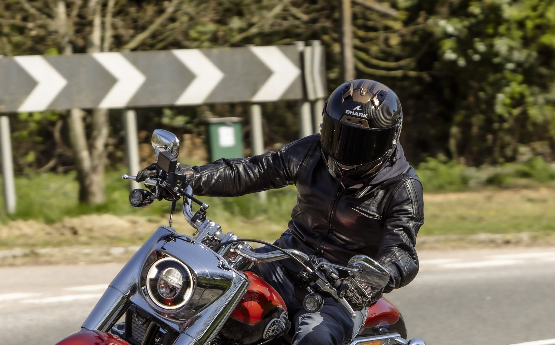 The Shark Aeron motorcycle helmet