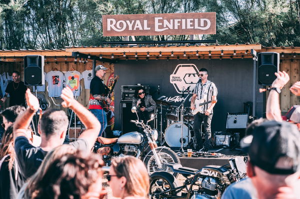 The Royal Enfield Stand at Wheels & Waves