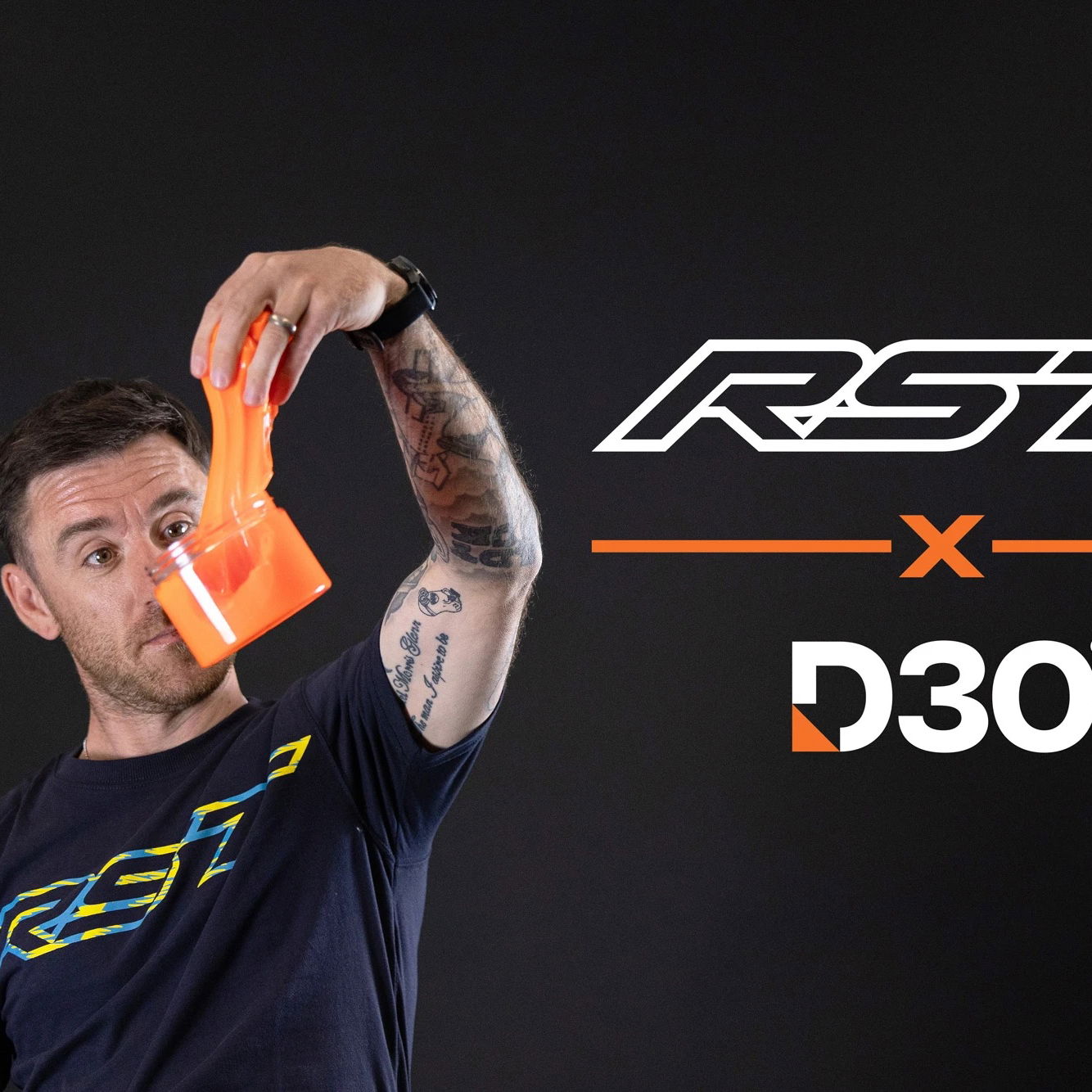 Lee Johnston holding some D3O