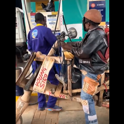 Motorcycle made from wood
