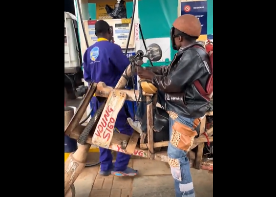 Motorcycle made from wood
