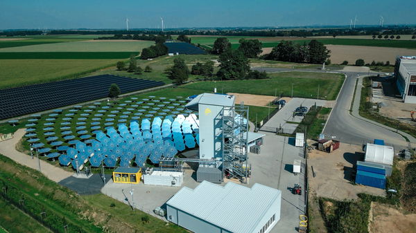 A solar fuel production facility