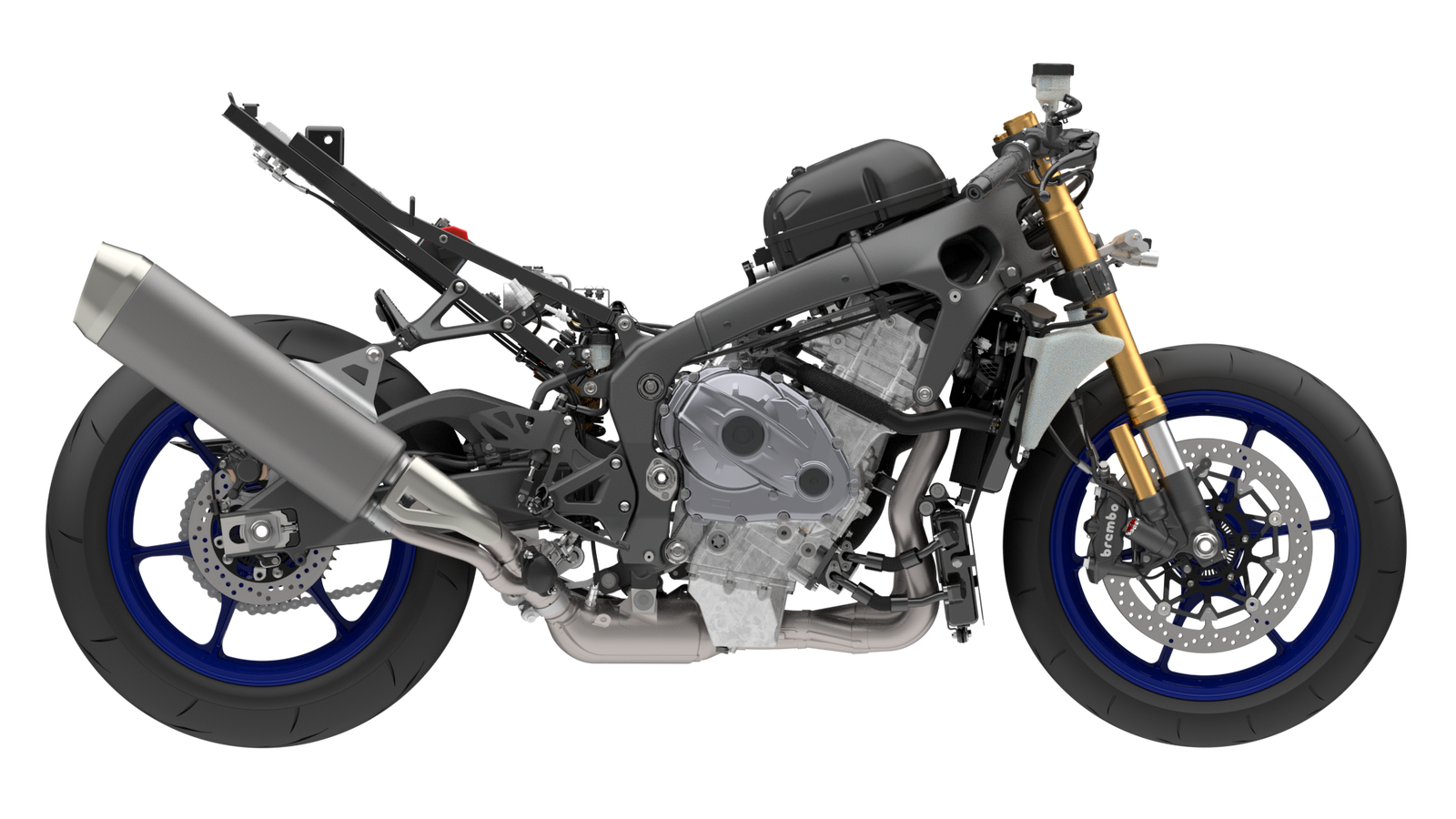 The chassis and engine of the new 2026 Suzuki GSX-R1000R