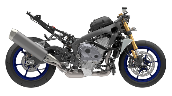The chassis and engine of the new 2026 Suzuki GSX-R1000R