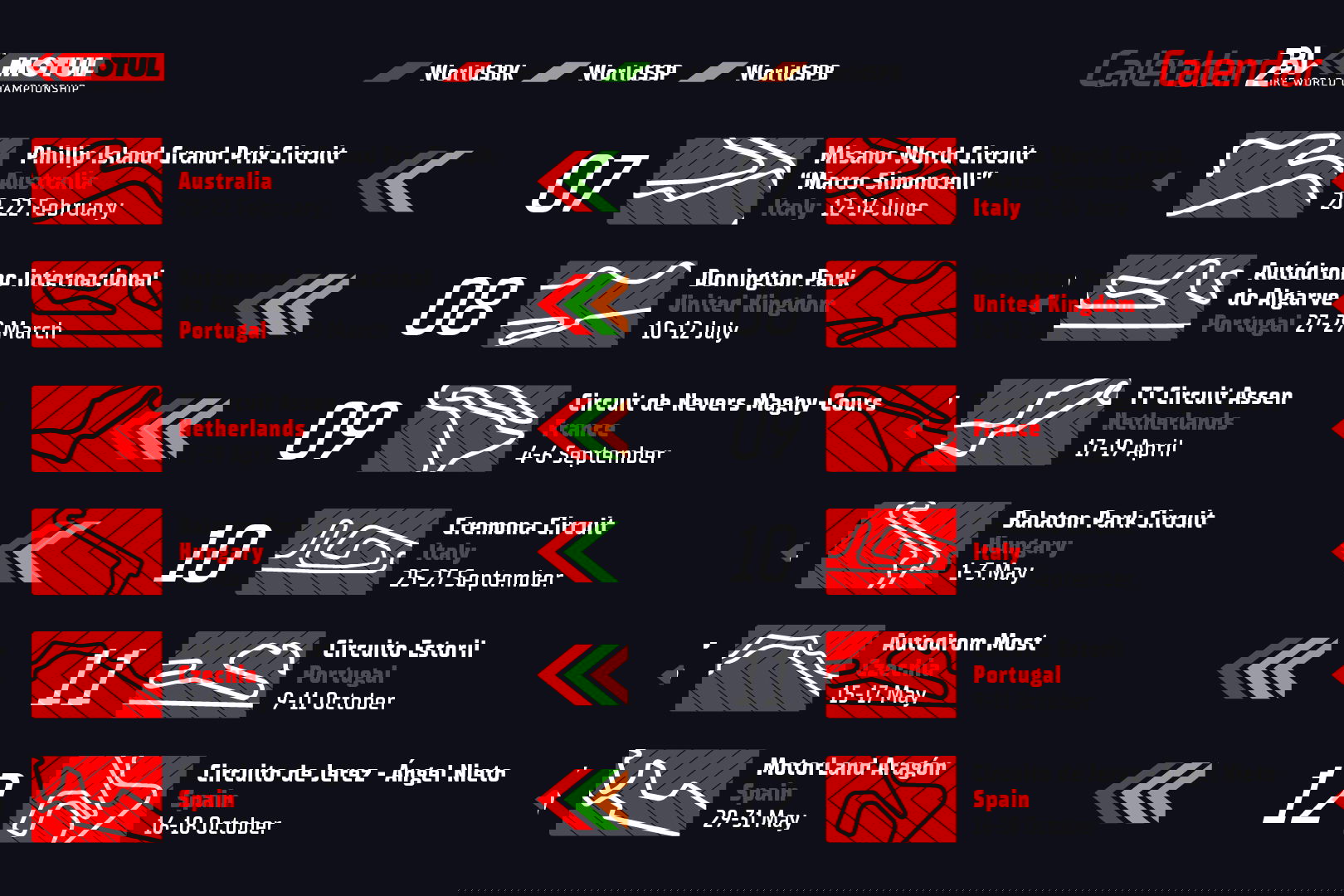 2026 WorldSBK calendar