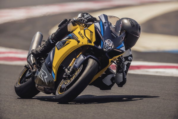 The yellow and matt blue GSX-R1000R