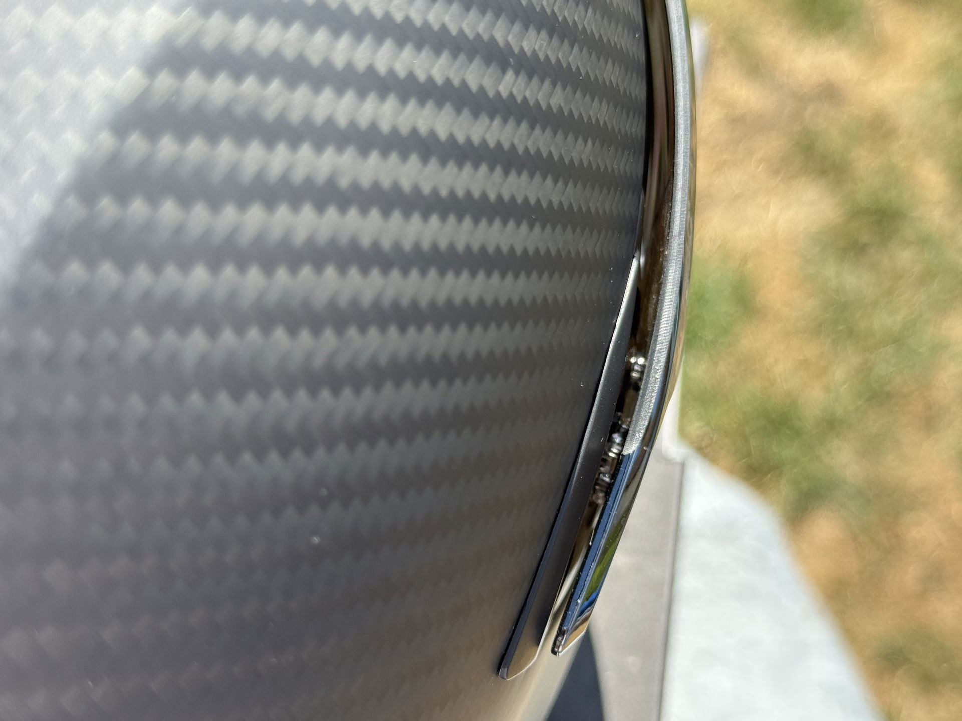 This gap is mirrored on the other side of the helmet - although no water finds its way inside