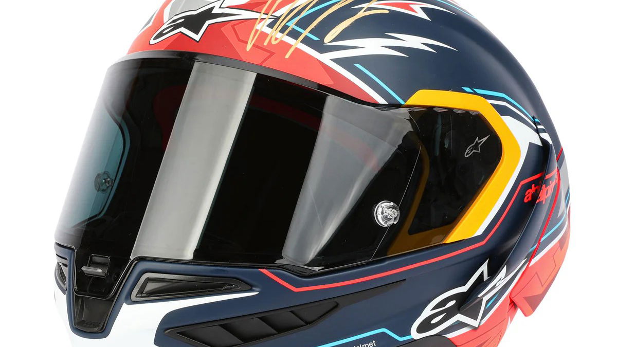 Pedro Acosta signed helmet. Credit - MotoGP Authentics