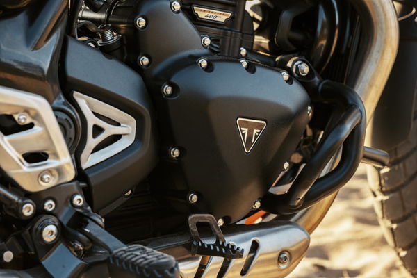 The Triumph Scrambler 400 XC - the bike makes 49bhp and 27lb-ft of torque
