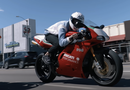 Ducati MotoGP racer Fabio Di Giannantonio rides Ducati 996 in Hollywood
