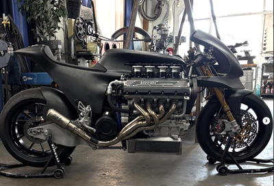 Maxwell Hazen Motorworks Ferrari custom motorcycle