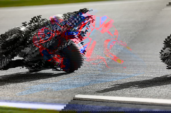 Francesco Bagnaia riding his Ducati in Austria