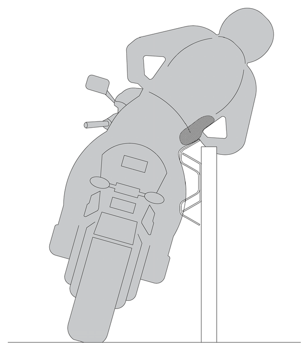 Image from report demonstrating safety barrier injury