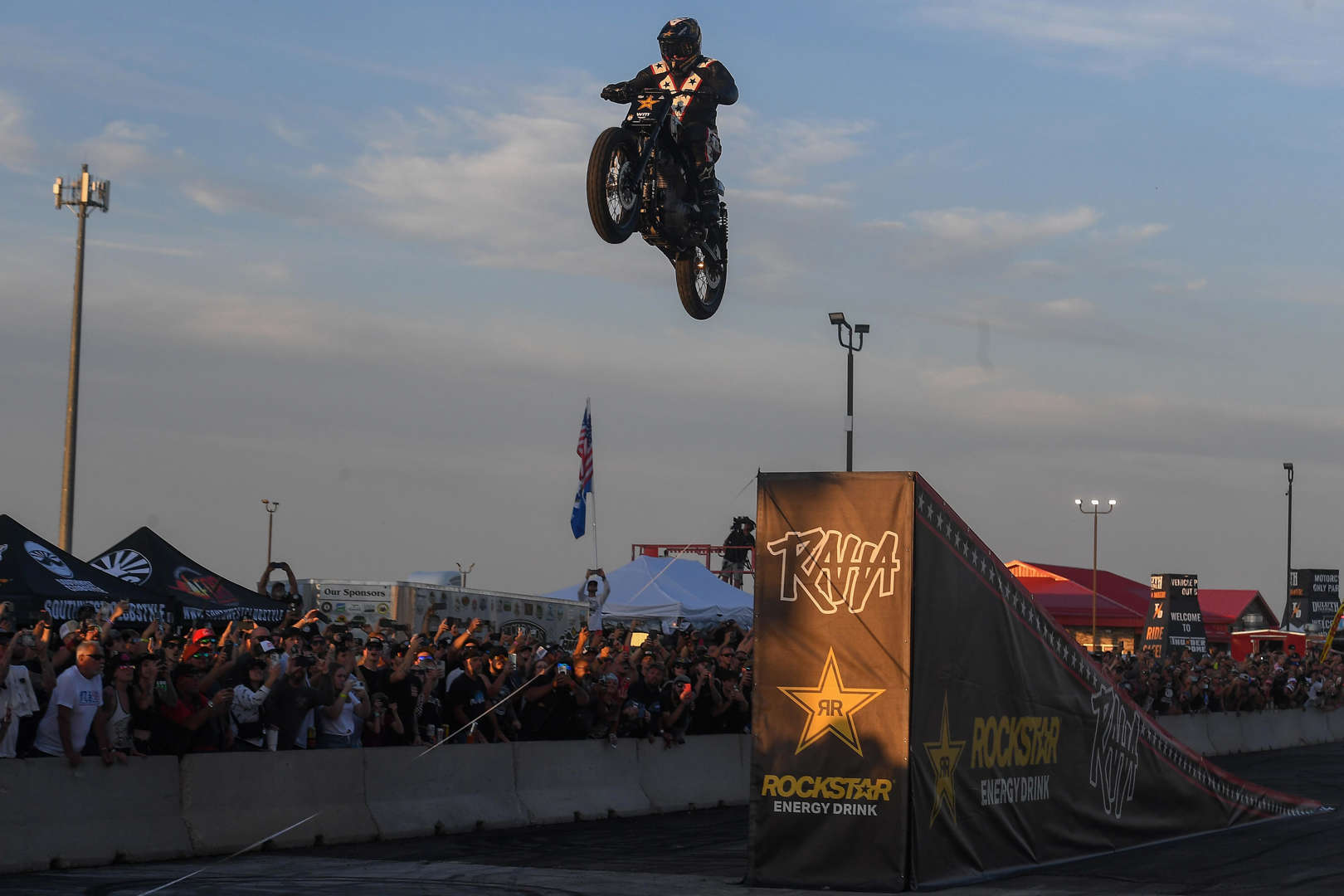 Colby Raha's record jump at Sturgis. Credit - Samantha Laurey/Argus Leader