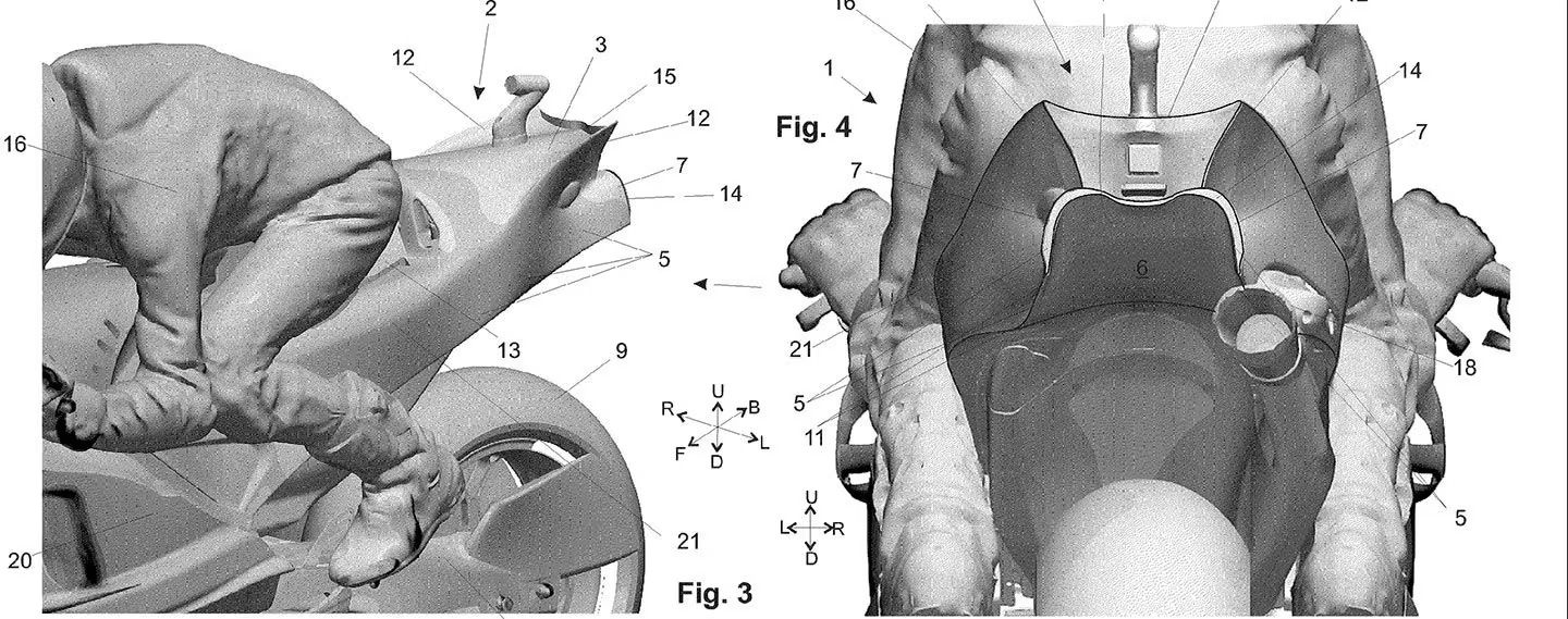 The rear of the bike also features an innovative diffuser