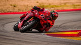 The new Ducati Panigale V4 R being tested by Nicolo Bulega
