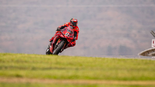 The 2026 Ducati Panigale V4 R being tested by Nicolo Bulega