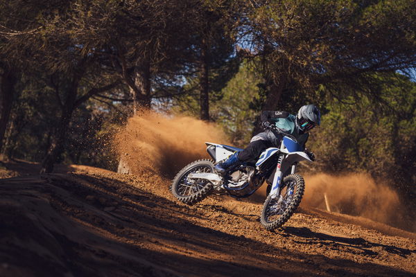 Husqvarna's new four-stroke motocross bike in action