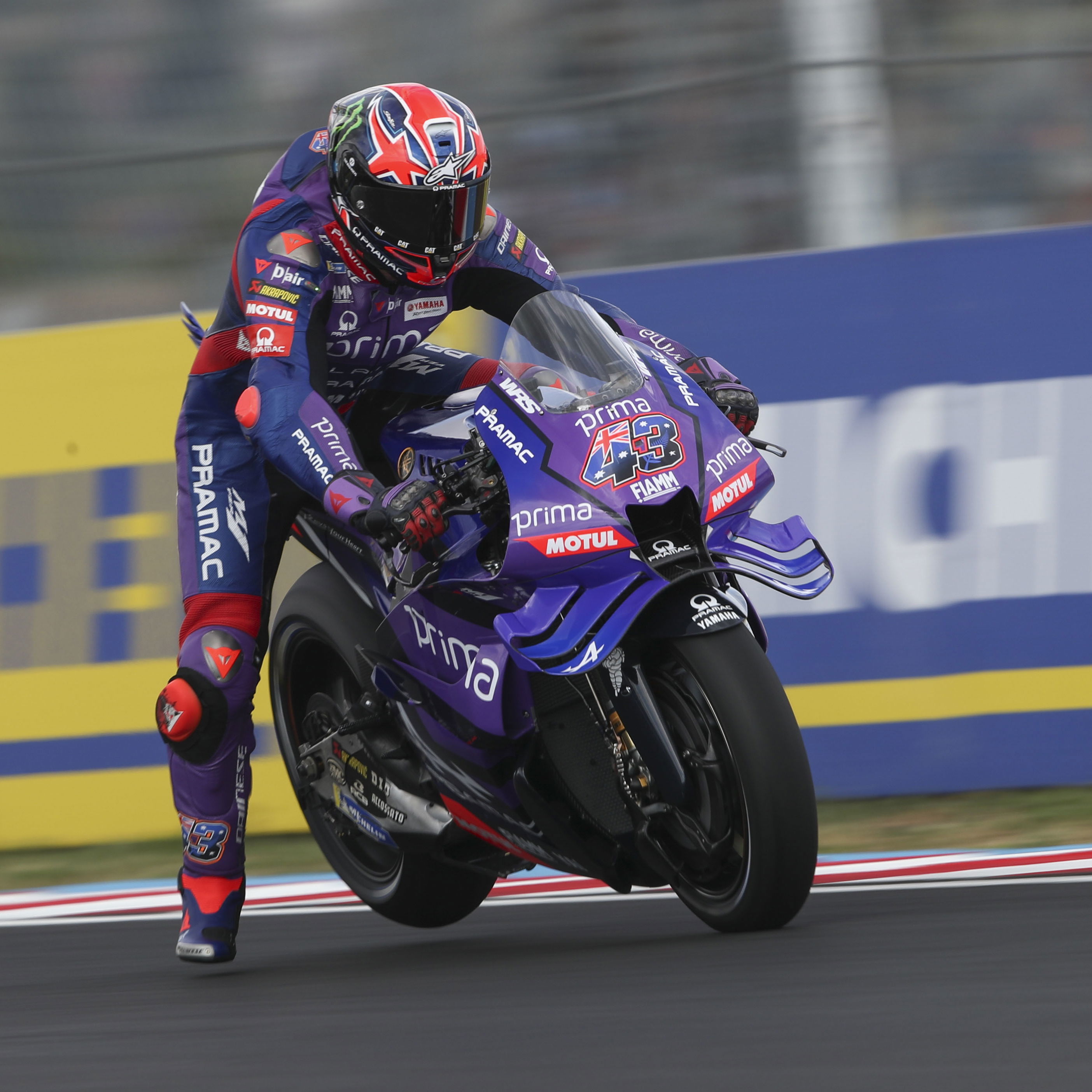 Jack Miller riding a Yamaha at the Balaton Park circuit. Photo credit - Gold and Goose