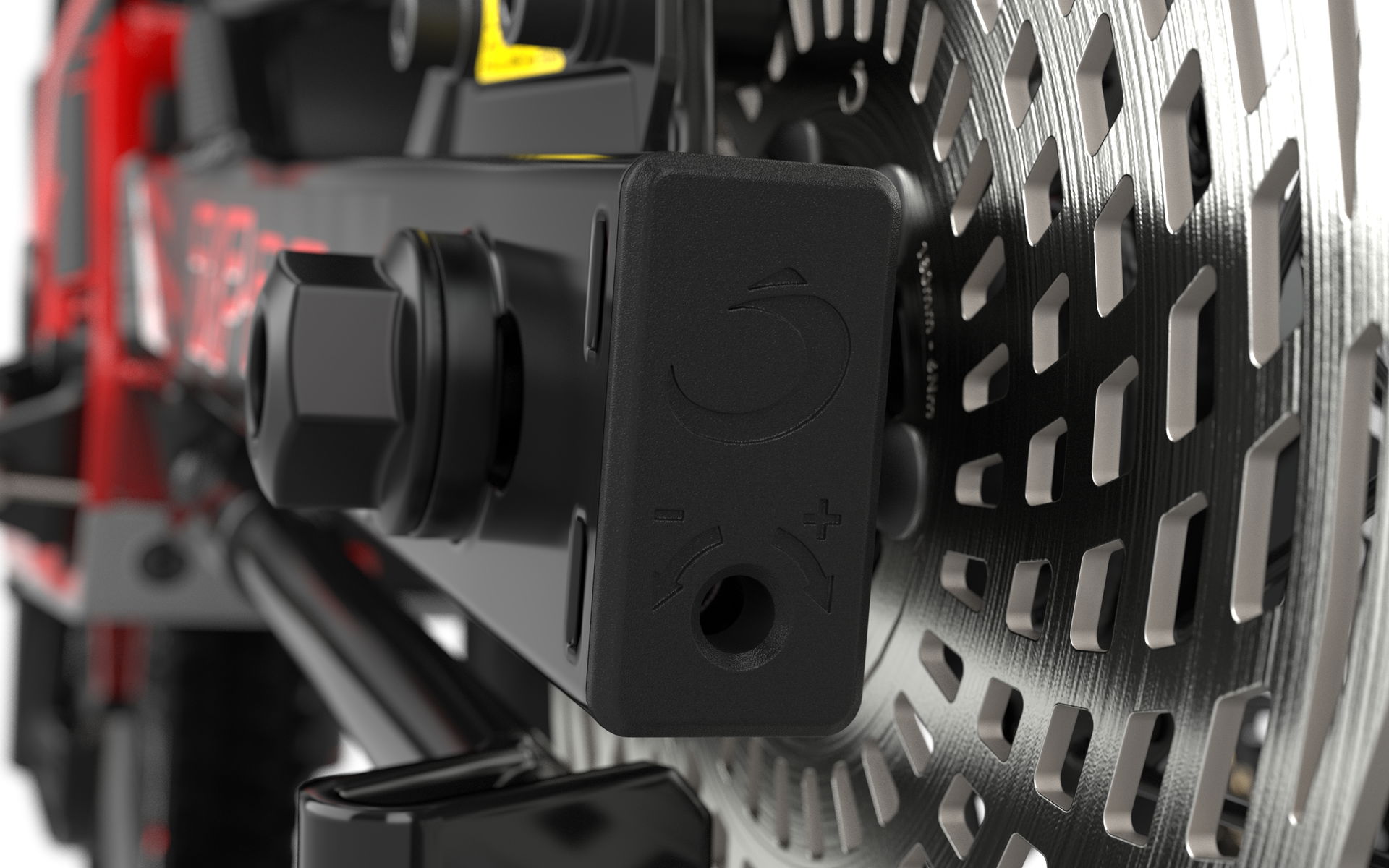 The disc brakes on the Oset are extremely powerful