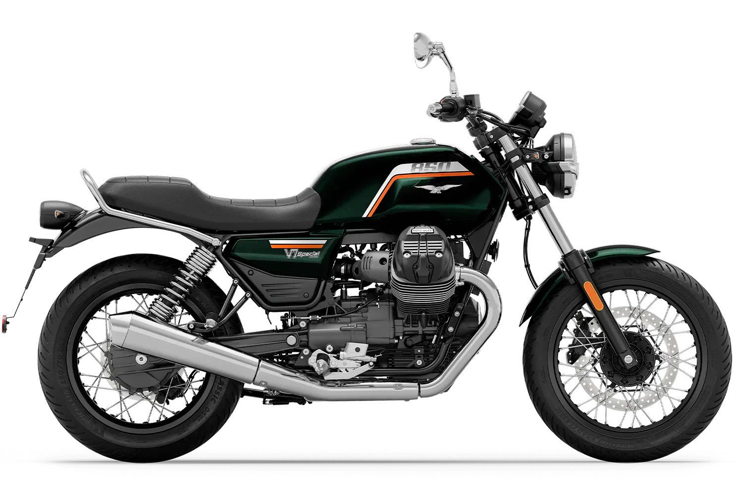 Moto Guzzi V7 Special in Nero Smeraldo colour scheme