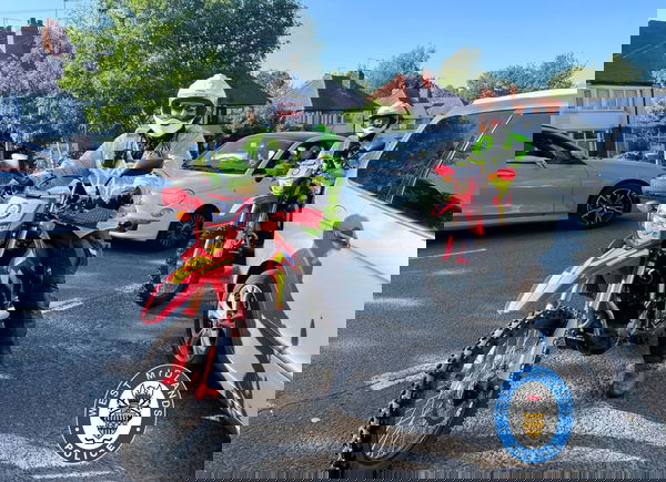 West Midlands Police officers on off-road motorcycles