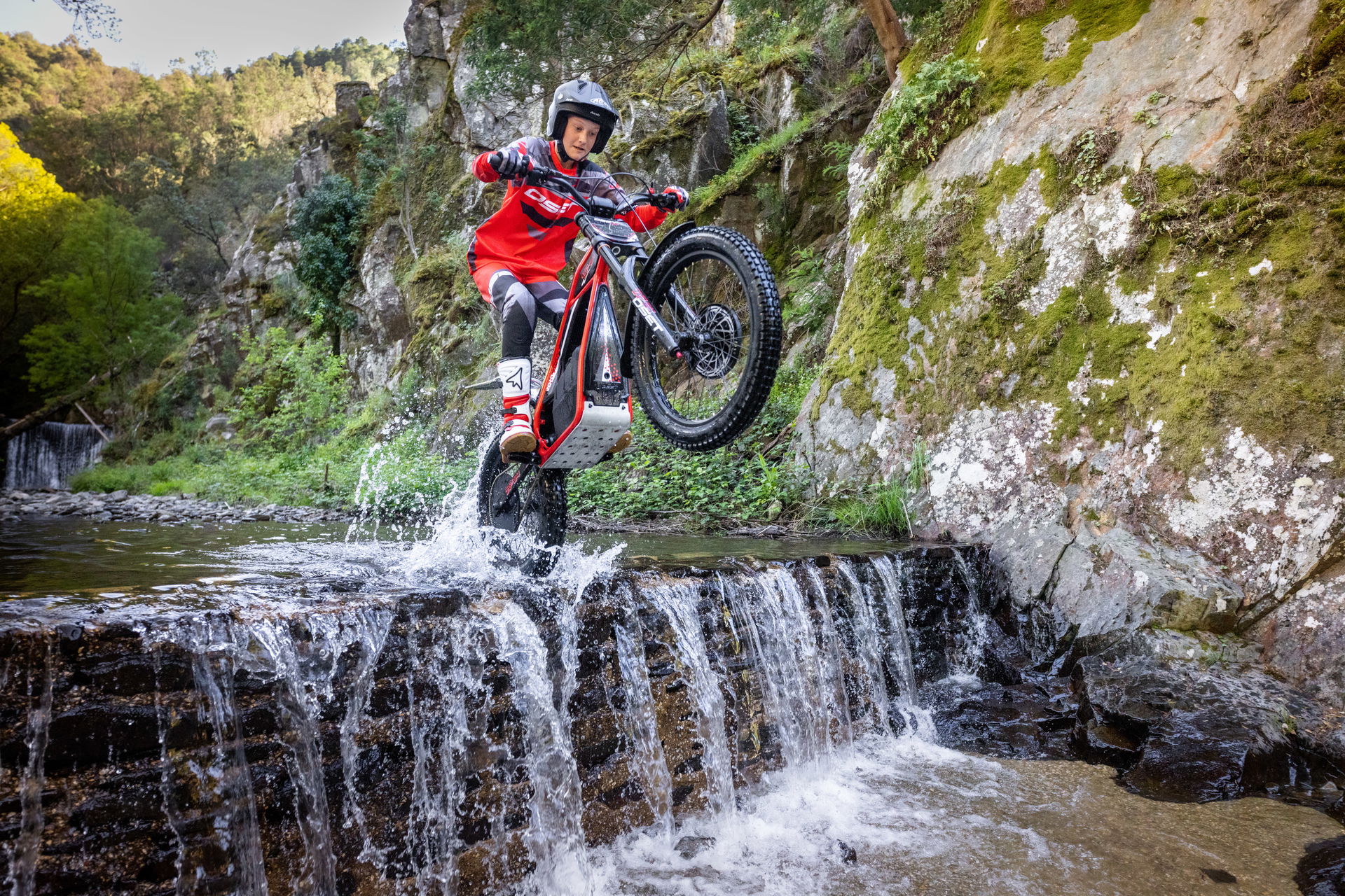 Riding the TXP-24 down a stream