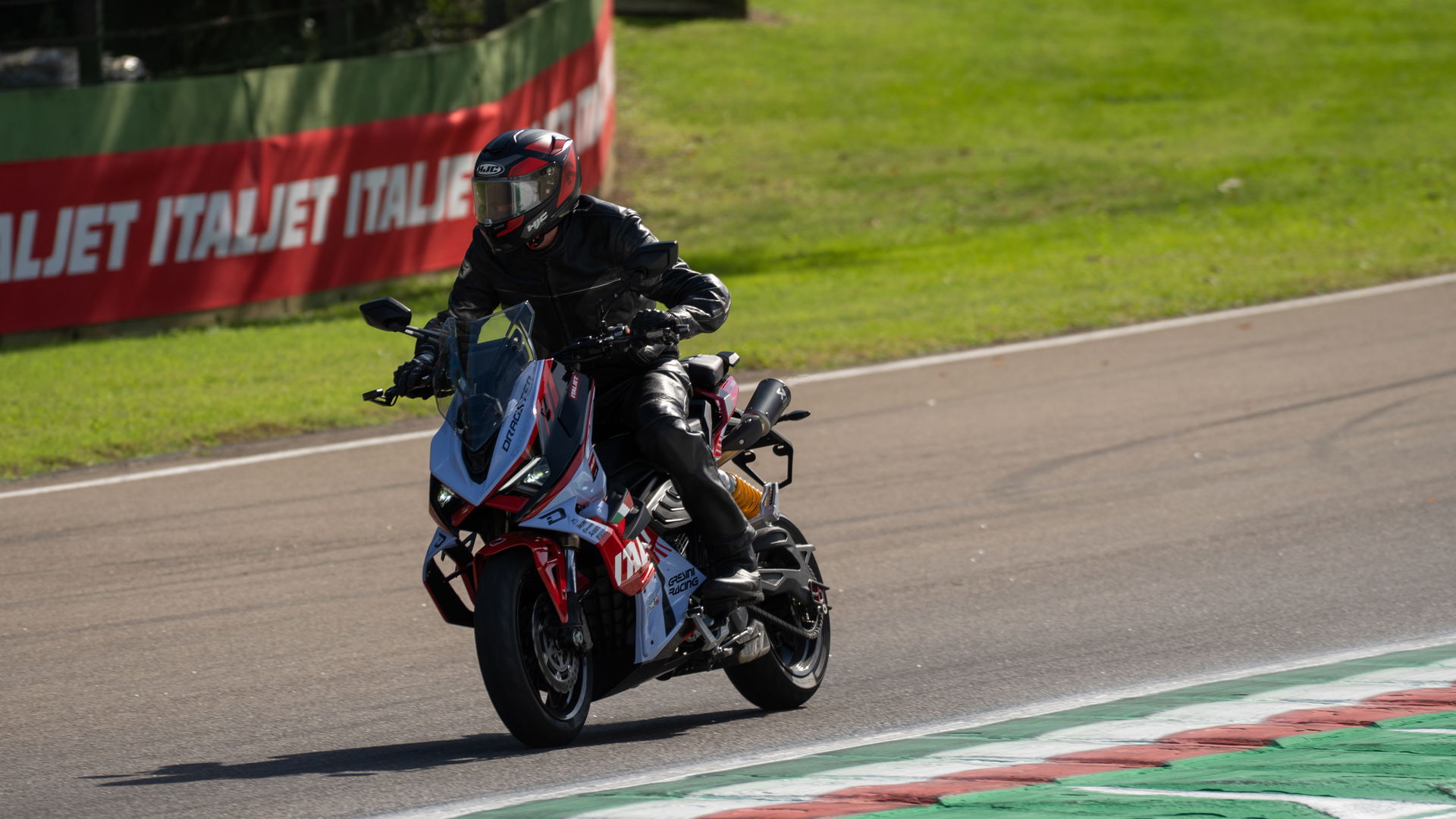 Riding the Italjet Dragster 700 Twin at Imola Circuit