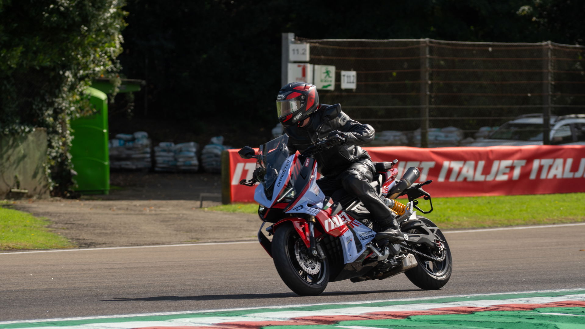 Riding the Italjet Dragster 700 Twin at Imola Circuit