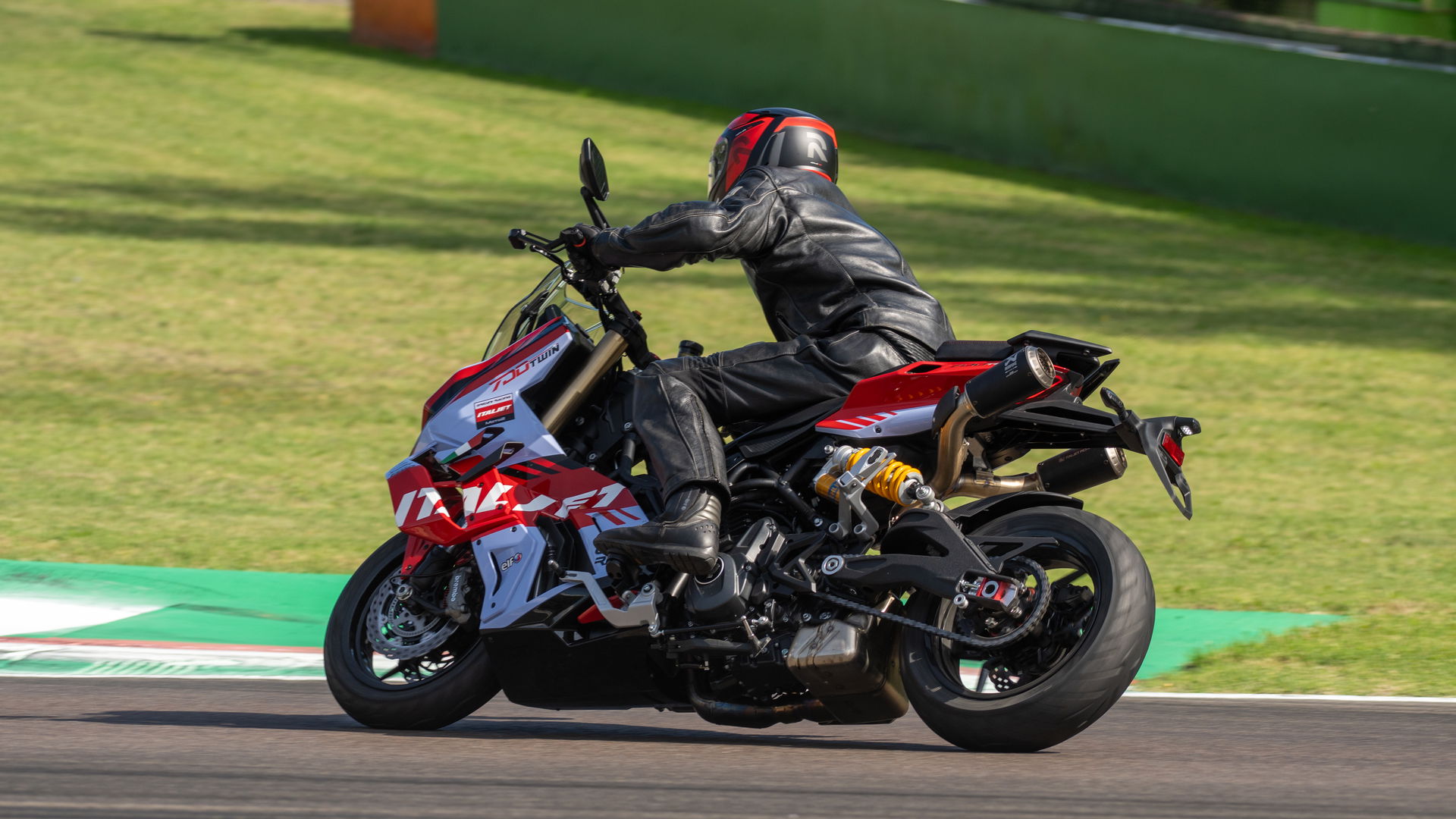 Riding the Italjet Dragster 700 Twin at Imola Circuit