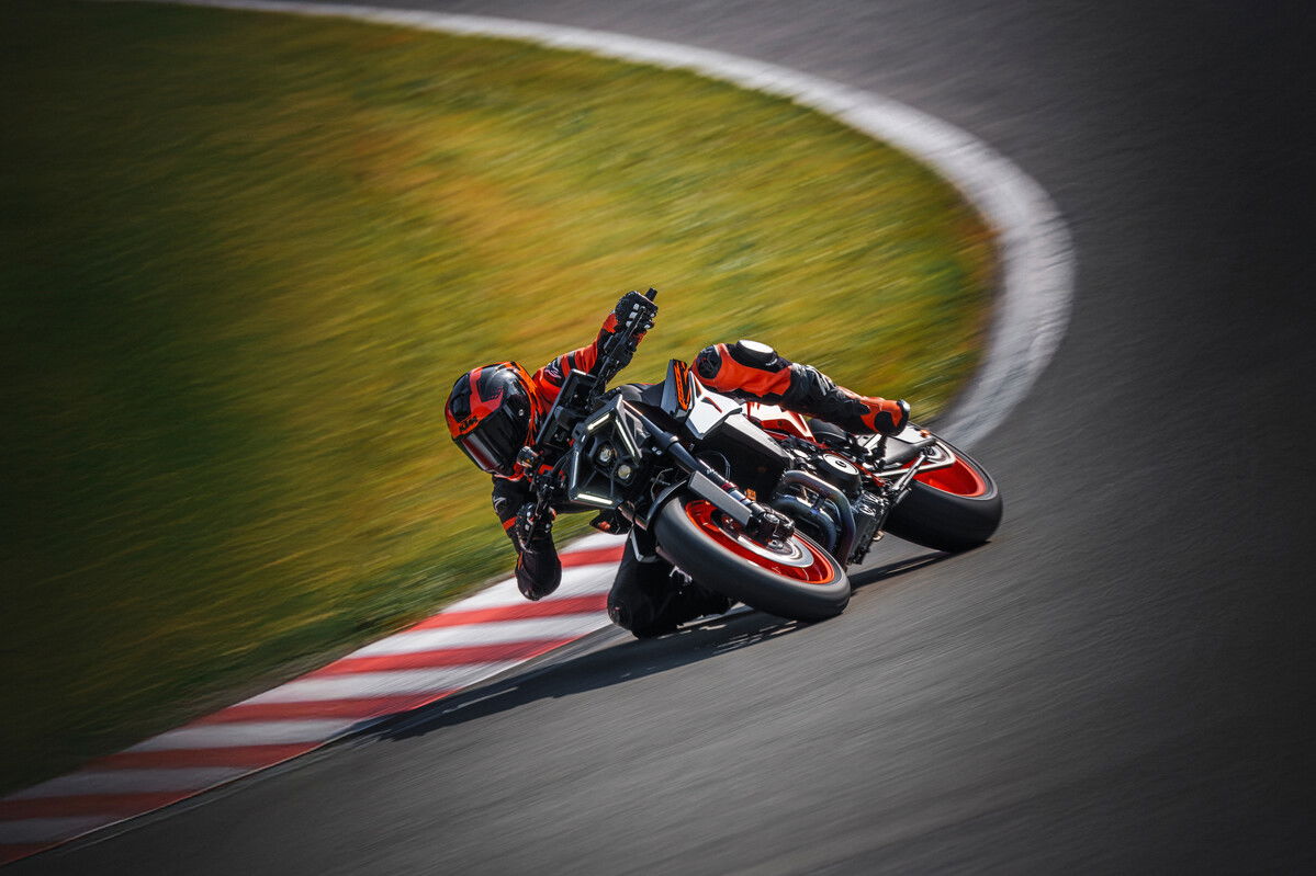 KTM 990 Duke R on a circuit