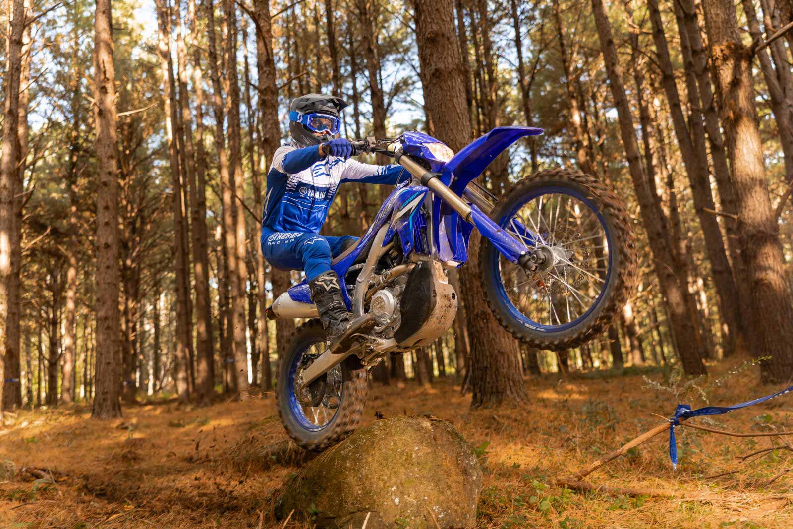 2026 Yamaha enduro motorcycle in action 