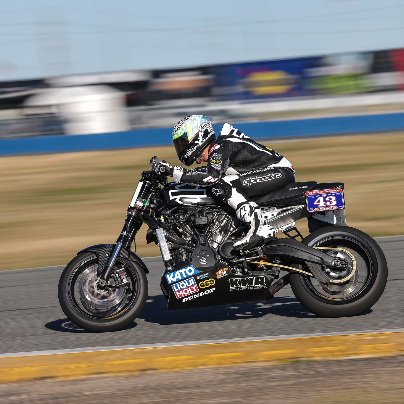 KWR Super Hooligan Pan America motorcycle. Photo credit - KWR Harley-Davidson Team