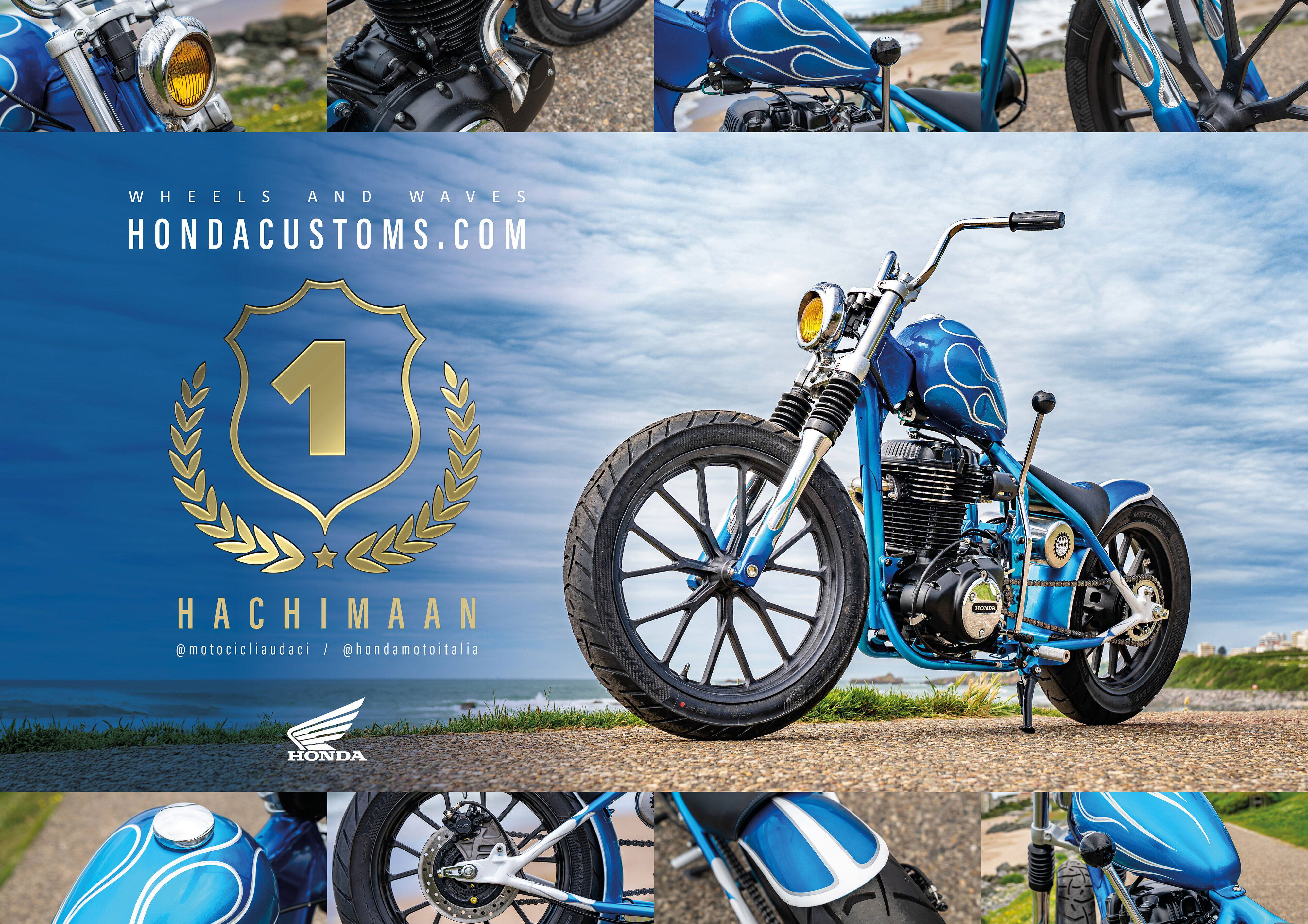 The winning Honda GB350S design in the 2025 Customs competition 