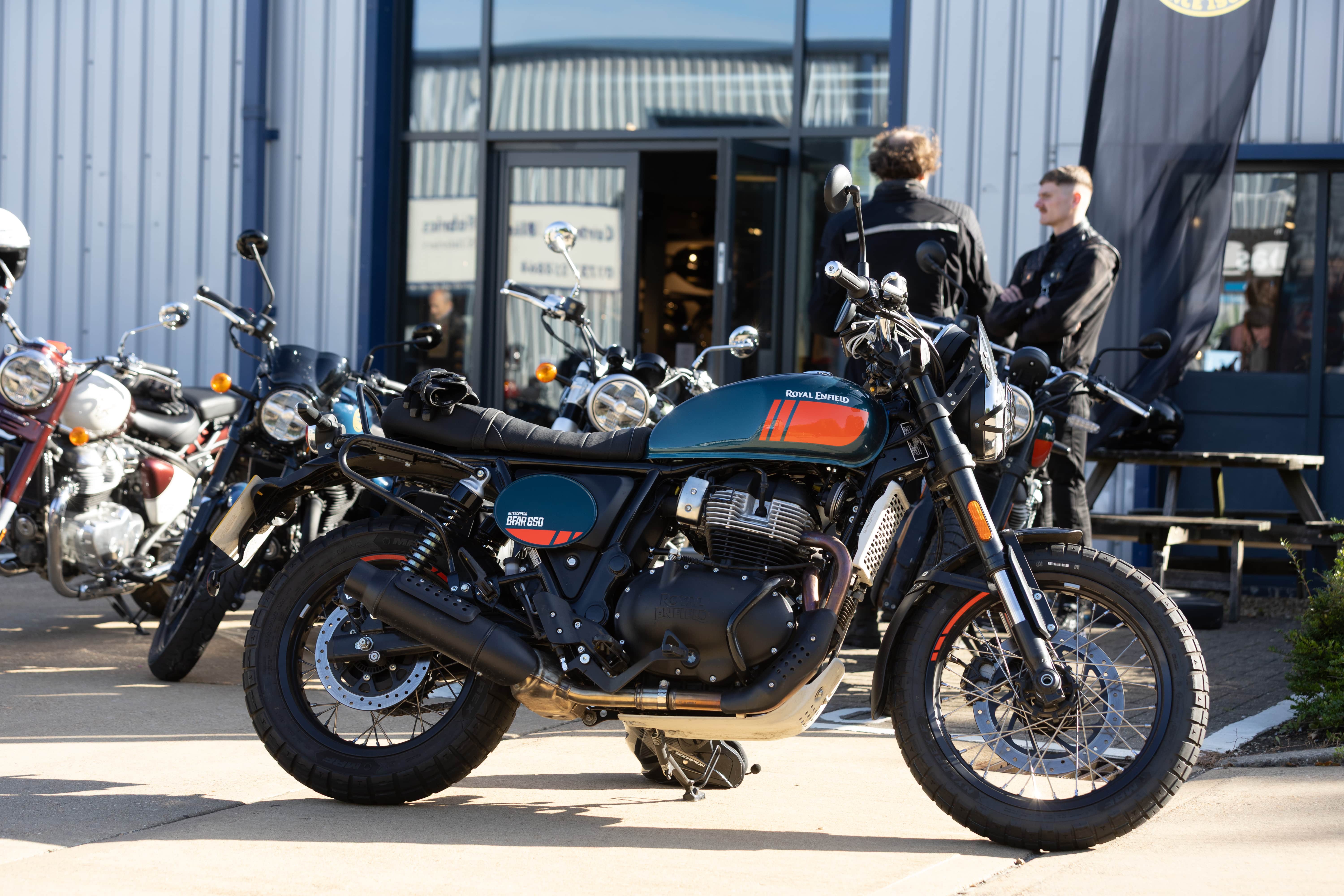 Royal Enfield Bear 650 motorcycle at a dealership