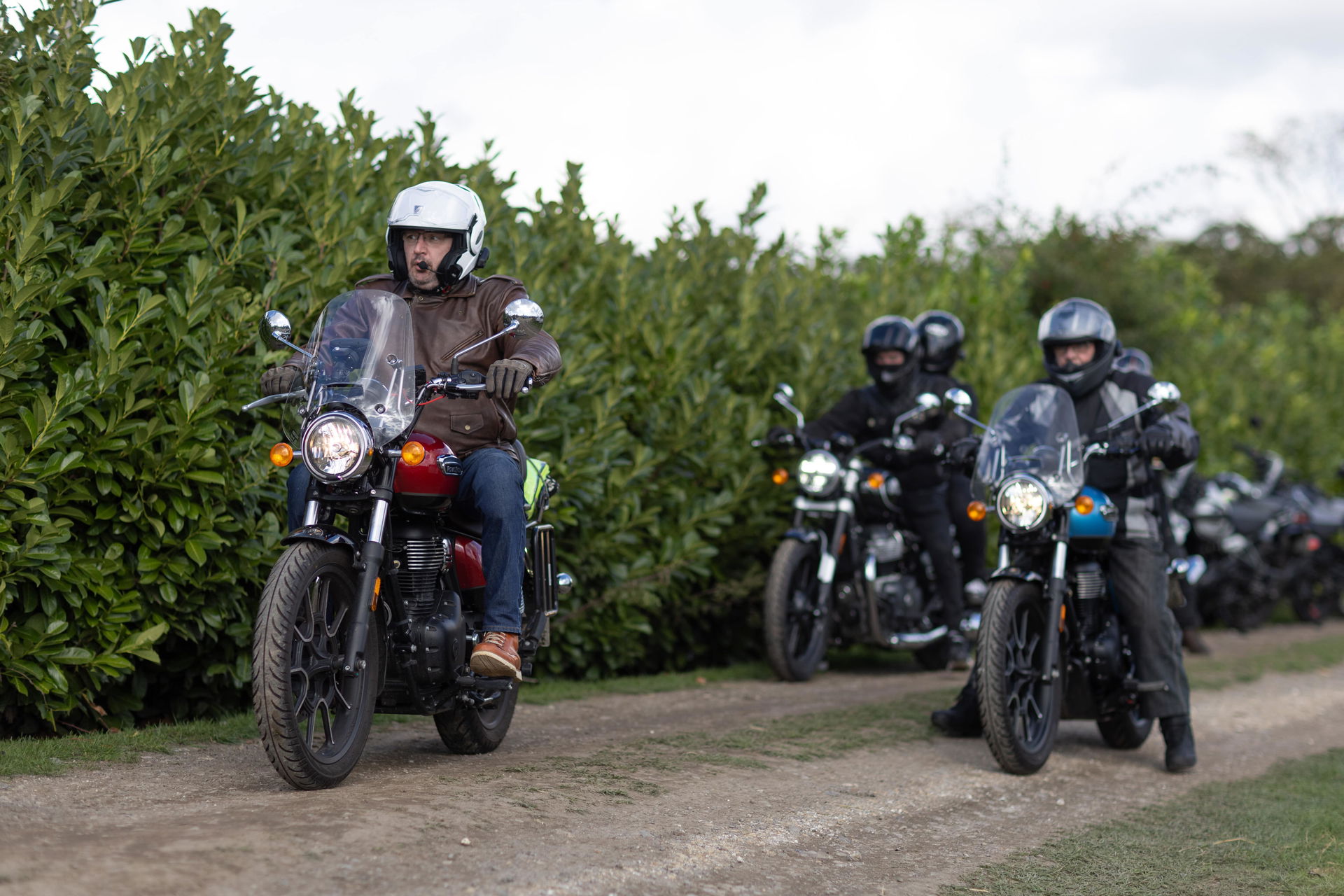 로열 엔필드 자전거는 이벤트 한 번의 타기에 참여합니다