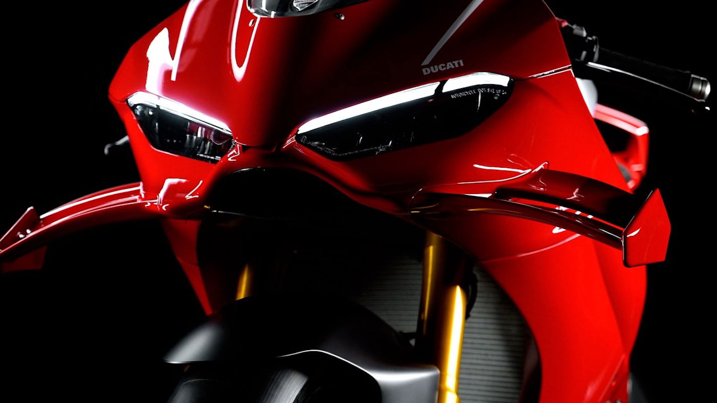 The fairing is visually the same as the current V4 S