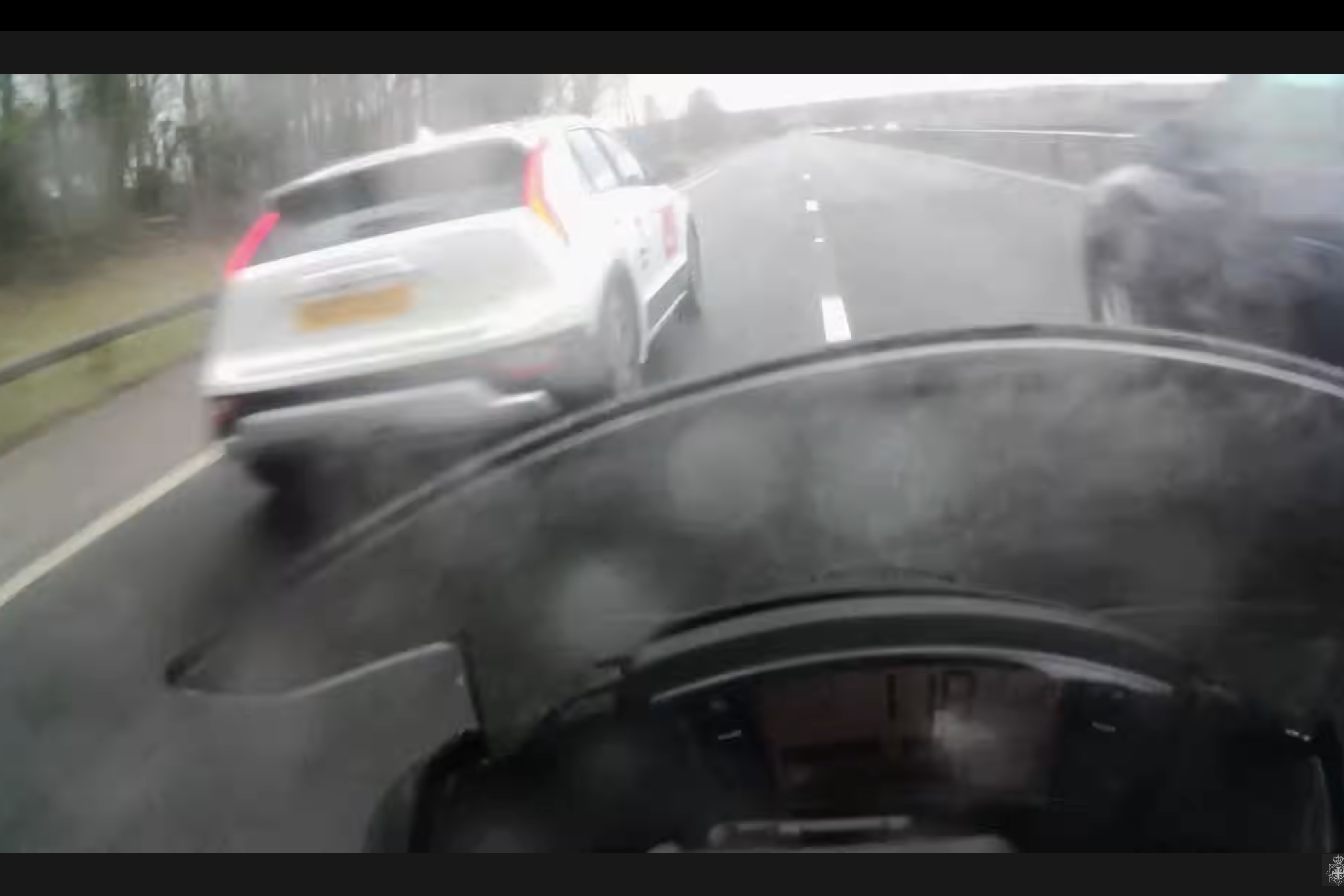 Motorcyclist filtering at 119 mph