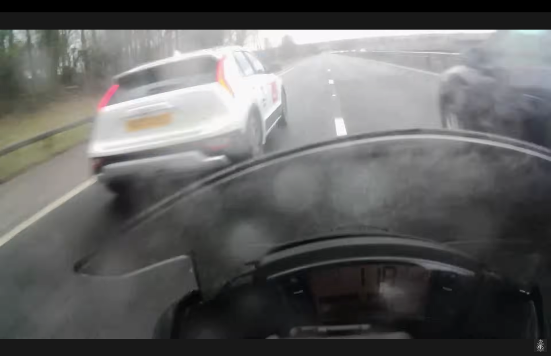 Motorcyclist filtering at 119 mph