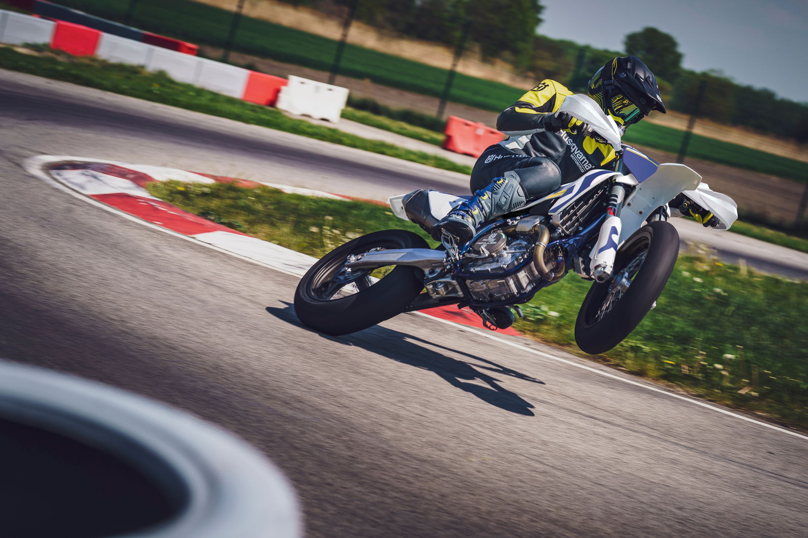 New Husqvarna FS 450 supermoto on-track