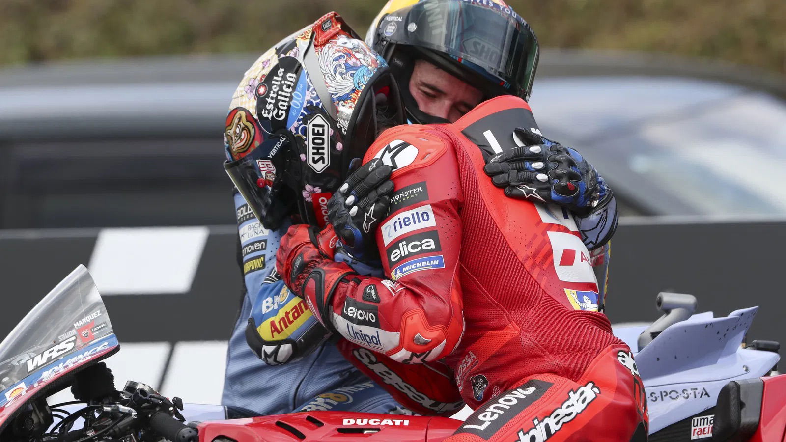 Marc Marquez embraces his brother Alex
